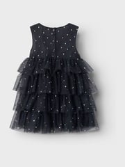 Name It Blue Tulle Mesh Frill Dress - Image 3 of 4