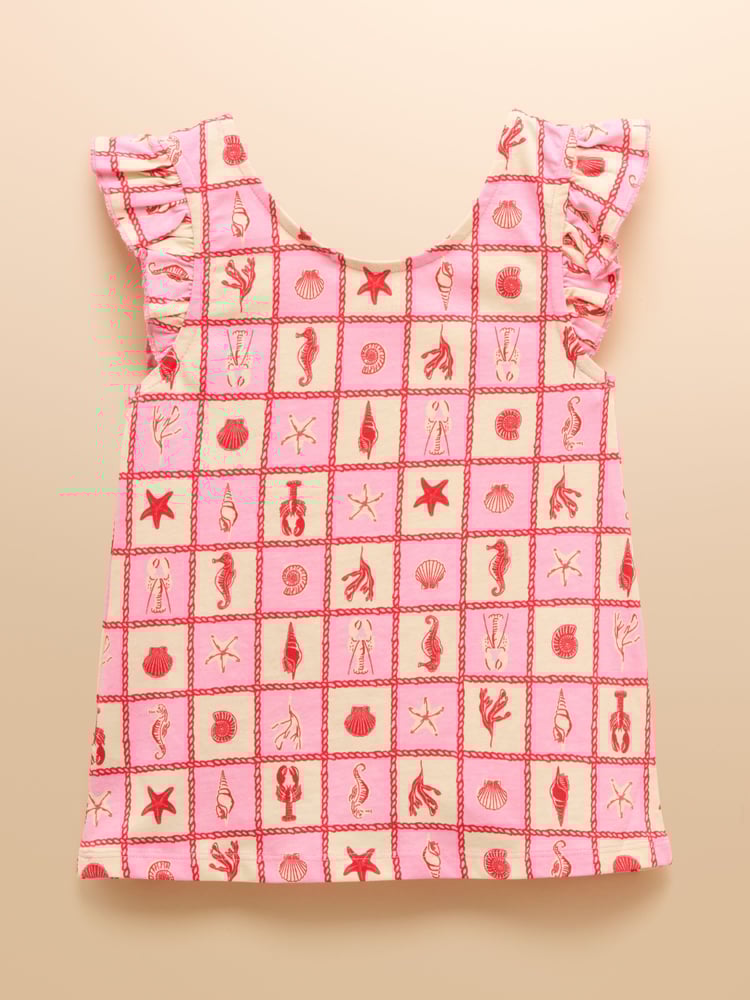 Joules Butterfly Pink Frill Sleeve Vest - Image 2 of 5