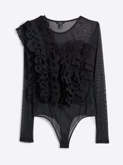 River Island Black Frill Long Sleeve Bodies - Image 5 of 6