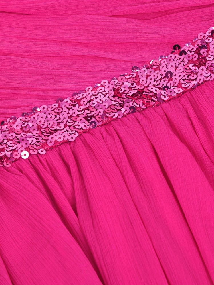 Monsoon Pink Abigail Drape Sequin Dress - Image 3 of 3