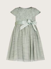 Monsoon Green Baby Lacey Sequin Dress - Image 1 of 3