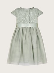 Monsoon Green Baby Lacey Sequin Dress - Image 2 of 3