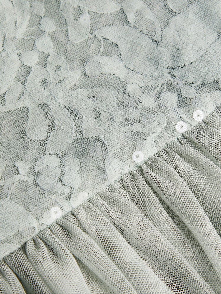 Monsoon Green Baby Lacey Sequin Dress - Image 3 of 3