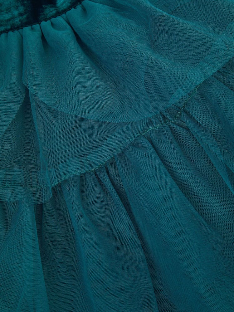 Monsoon Blue Gulia Velour Tulle Dress - Image 3 of 3