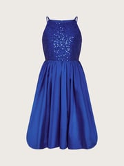 Monsoon Blue Petalova Sequin Prom Dress - Image 1 of 3