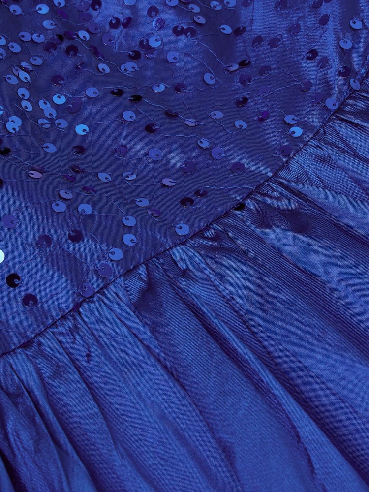 Monsoon Blue Petalova Sequin Prom Dress - Image 3 of 3