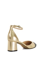 Dune London Gold Careless 2 Part Toe Cap Ballet Open Courts - Image 4 of 6