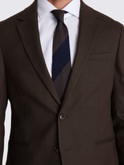 MOSS Brown Slim Fit Brown Flannel Jacket - Image 5 of 7