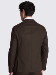 MOSS Brown Slim Fit Brown Flannel Jacket - Image 6 of 7
