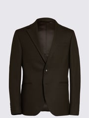 MOSS Brown Slim Fit Brown Flannel Jacket - Image 7 of 7