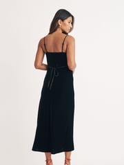 Nobodys Child Black Velvet Cowl KneckTrixie Midaxi Dress - Image 2 of 5