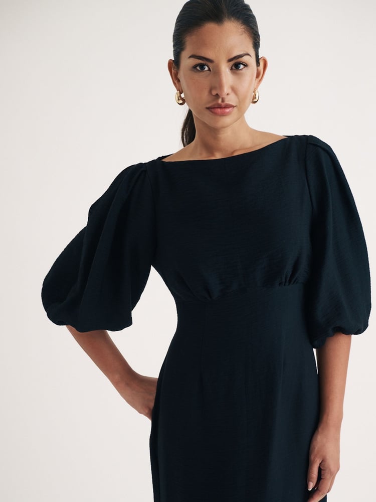 Nobodys Child Black Hannah Plain Midaxi Dress - Image 4 of 4
