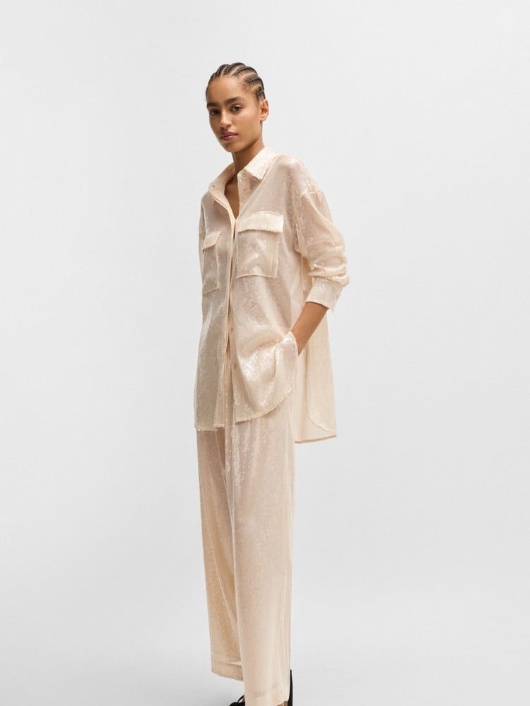 BOSS Orange Relaxed Fit Shirt With Sequins - Image 1 of 5