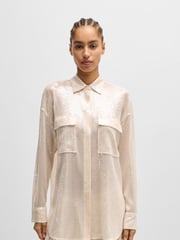 BOSS Natural Relaxed Fit Shirt With Sequins - Image 1 of 6