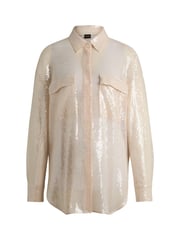 BOSS Natural Relaxed Fit Shirt With Sequins - Image 6 of 6