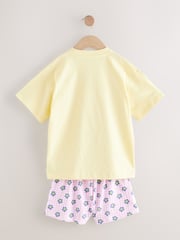 Pink/Yellow Short Pyjamas 2 Pack (3-16yrs) - Image 8 of 11
