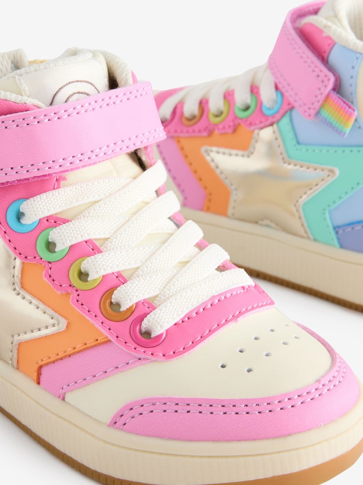 Little Bird by Jools Oliver Multi Star Hi-Top Trainers - Image 5 of 5