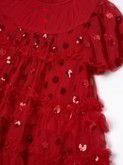 Angel & Rocket Red Delphine Sequin Mesh Dress - Image 8 of 8