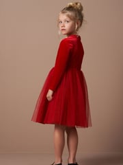 Angel & Rocket Red Elsie Velvet Tuelle Dress - Image 3 of 8