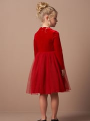Angel & Rocket Red Elsie Velvet Tuelle Dress - Image 4 of 8