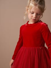 Angel & Rocket Red Elsie Velvet Tuelle Dress - Image 5 of 8