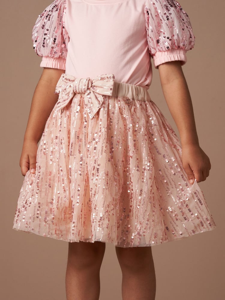 Angel & Rocket Pink Elle Sequin Skirt - Image 1 of 5