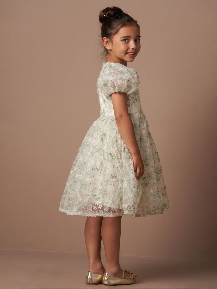 Angel & Rocket Green Eva Embellished Tulle Dress - Image 2 of 7