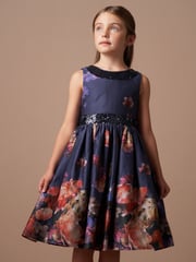 Angel & Rocket Blue Sequin Bow Claudia Dress - Image 1 of 6