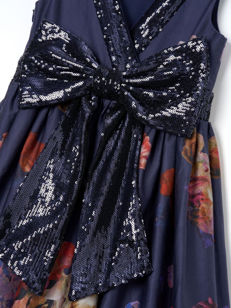 Angel & Rocket Blue Sequin Bow Claudia Dress - Image 6 of 6