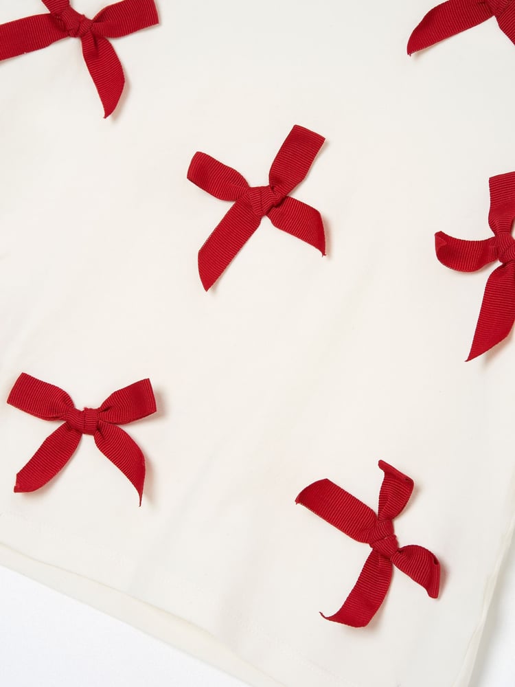 Angel & Rocket Natural Ruby Bow T-Shirt - Image 5 of 5