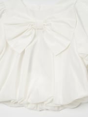Angel & Rocket White Nadia Bubble Hem Bow Top - Image 7 of 7