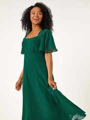 Roman Green Petite Hotfix Detail Midi Dress - Image 1 of 5