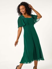 Roman Green Petite Hotfix Detail Midi Dress - Image 2 of 5