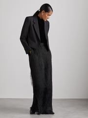 Reiss Black Louise Atelier Cropped Blazer - Image 1 of 6