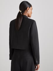 Reiss Black Louise Atelier Cropped Blazer - Image 5 of 6