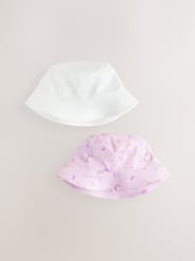 White Bucket Hats 2 Pack (3mths-16yrs) - Image 1 of 5