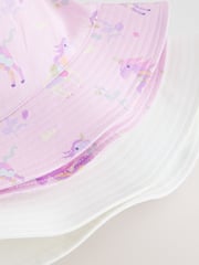 White Bucket Hats 2 Pack (3mths-16yrs) - Image 5 of 5