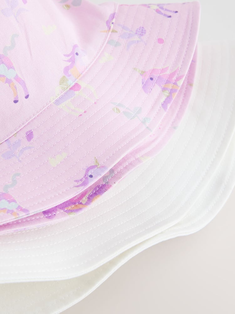 White Bucket Hats 2 Pack (3mths-16yrs) - Image 5 of 5