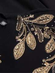 Ted Baker Black Rosmrry Embellished Crew Neck Long Sleeve Sweater - Image 5 of 6