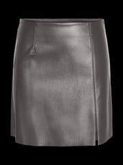 NOISY MAY Grey PU Faux Leather Mini Skirt - Image 2 of 2