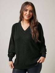 Evans V-Neck Chevron Jumper - Image 1 of 5