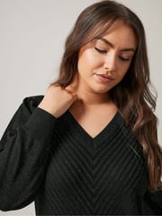 Evans V-Neck Chevron Jumper - Image 4 of 5