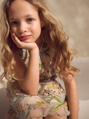Multi Embroidered Occasion Top And Skirt Co-ord Set (3-16yrs) - Image 4 of 9