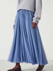 Hush Blue Millie Godet Skirt - Image 2 of 5