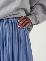 Hush Blue Millie Godet Skirt - Image 4 of 5