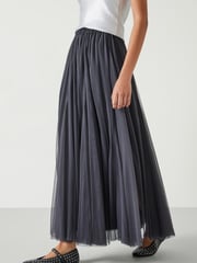 Hush Grey Millie Godet Skirt - Image 2 of 5