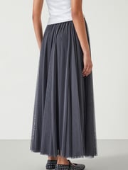 Hush Grey Millie Godet Skirt - Image 3 of 5