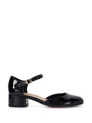 Dune London Black Dominos Two Part Low Court Shoes - Image 2 of 5