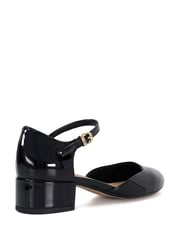 Dune London Black Dominos Two Part Low Court Shoes - Image 3 of 5