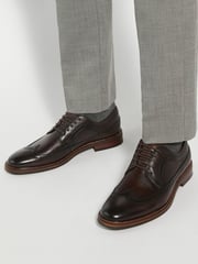Dune London Brown Steeles Burnished Brogue Shoes - Image 1 of 6